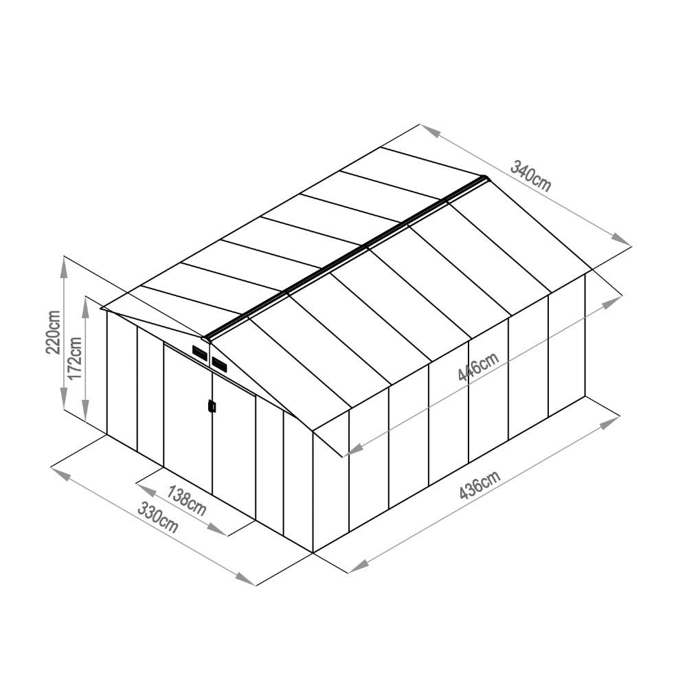 Bodega Multiuso Sky10 340 x 446. INCLUYE BASE DE PISO