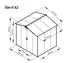 Bodega Multiuso X2 213 x 195. INCLUYE BASE DE PISO