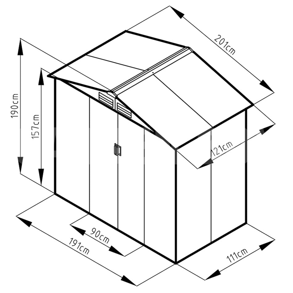 Bodega Multiuso A 200 x 120. INCLUYE BASE DE PISO